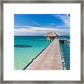 Wooden Jetty Over The Beautiful Framed Print