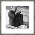 Woodrow Wilson Clenching Fist Framed Print