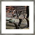 Worn Benches Framed Print