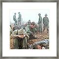 Wounded American Soldiers Await Framed Print