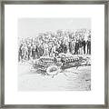 Wreckage Of Race Car After Killing Lee Framed Print