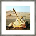 Wrecked Jordanian Tanks In Judean Hills Framed Print