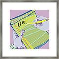 Writing On A Notepad Framed Print