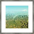 Yale Lake 3d Render Topographic Map Horizon Framed Print