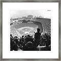Yankee Stadium Is Packed For The New Y Framed Print