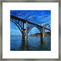 Yaquina Bay Bridge From South Beach Framed Print