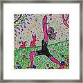 Yoga On The Grass Framed Print