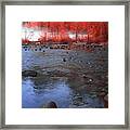 Yosemite River In Red Framed Print
