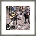 Young Guitarist Street Musician Framed Print