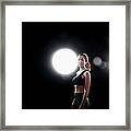 Young Woman Exercising Framed Print