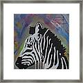 Zebra Drip Framed Print