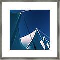 0183 Port Of Vancouver Sails Canada Place Framed Print