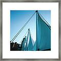 0199 Port Of Vancouver Sails Waterfront Framed Print