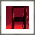 0695 Red San Francisco Bridge California Framed Print