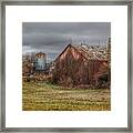 0796 - Slattery Road's Old Red And Silo Ii Framed Print