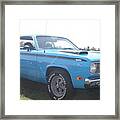 1971 Blue Plymouth Duster Framed Print
