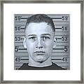 Paul Newman Mug Shot Mugshot Framed Print