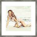 Supermodel Tatyana Liskina Beach Glam 8394-101 Framed Print