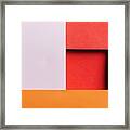 Abstract Geometry Color Paper Texture Background With Light And  #3 Framed Print