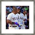 Adrian Beltre, Elvis Andrus, And Nomar Mazara #1 Framed Print