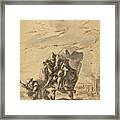 Aeneas Carrying Anchises From Burning Troy Framed Print