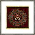 Tribal Celt Triquetra Symbol Mandala Framed Print