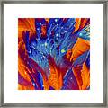 Blue And Orange Crystals #1 Framed Print