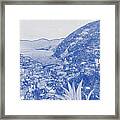 Blueprint Drawing Of Cinque Terre 4 #1 Framed Print
