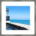 Chicago Skyline North Avenue Beach Pier #2 Framed Print