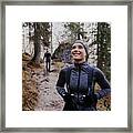 Couple Hiking In The Dolomites #1 Framed Print