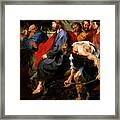 Entry Of Christ Into Jerusalem #1 Framed Print