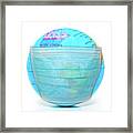 Face Mask On Sick World Globe #1 Framed Print