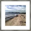 Faces Of The Santa Monica Beach #1 Framed Print