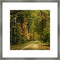 Granby, Massachusetts Road In Autumn #1 Framed Print