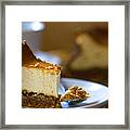 Homemade Dessert Cheesecake With Walnuts #1 Framed Print