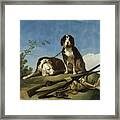 Hunting Dogs By Francisco De Goya Framed Print