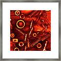 Imprint Of Rusty Bolts, Nuts, Springs And Other Items #1 Framed Print