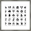 Internet Of Things Icon Set #1 Framed Print