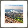 Kalemegdan Old Town And Sava And Danube River Mouth In Belgrade  #1 Framed Print