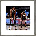 Kevin Durant And Kyrie Irving #1 Framed Print