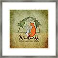Kindness Fox And Bunny #1 Framed Print
