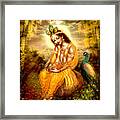 Krishna With The Peacock #2 Framed Print
