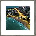 Sunset Panorama Of The Northern Beaches Of Sydney No 2 Framed Print