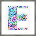 Letter E Fitness Sports And Exercise Pattern Vector Background #1 Framed Print