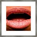 Lips Close-up #1 Framed Print