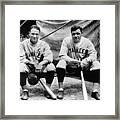 Lou Gehrig And Babe Ruth Framed Print