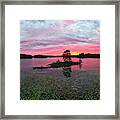 Madeline Lake Morning Sunrise Pano #1 Framed Print