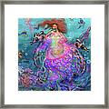 Mermaid Jellyfish Dress Framed Print