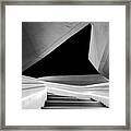 Modern Architecture And Empty Staircase Leading To A Bright Open Space. Framed Print