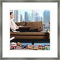 Mom Working From Home #1 Framed Print